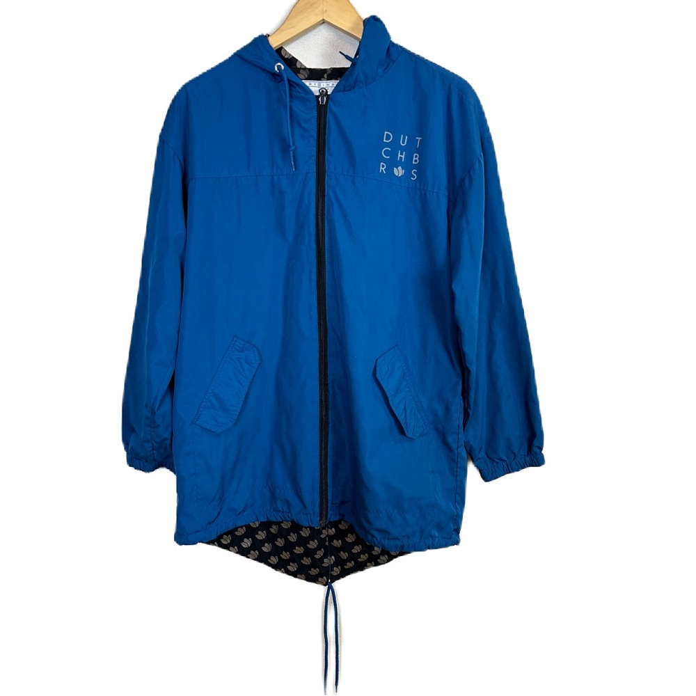 Dutch‎ Bros Coffee Blue Windbreaker Hoodie Jacket Women’s Medium